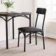preview thumbnail 13 of 22, 3 Pcs Dining Table Chair Set , Compact Kitchen Table with 2 Upholstered Chairs - 29.2x29.2x30in
