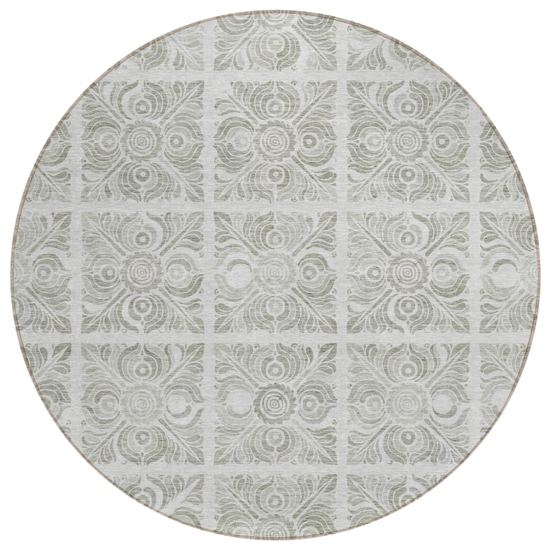 Machine Washable Indoor/ Outdoor Chantille Mosaic Rug