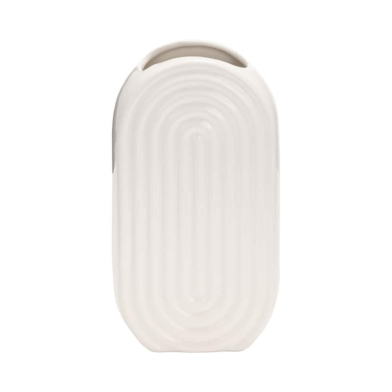 Sagebrook Home Oval Ridge Vase