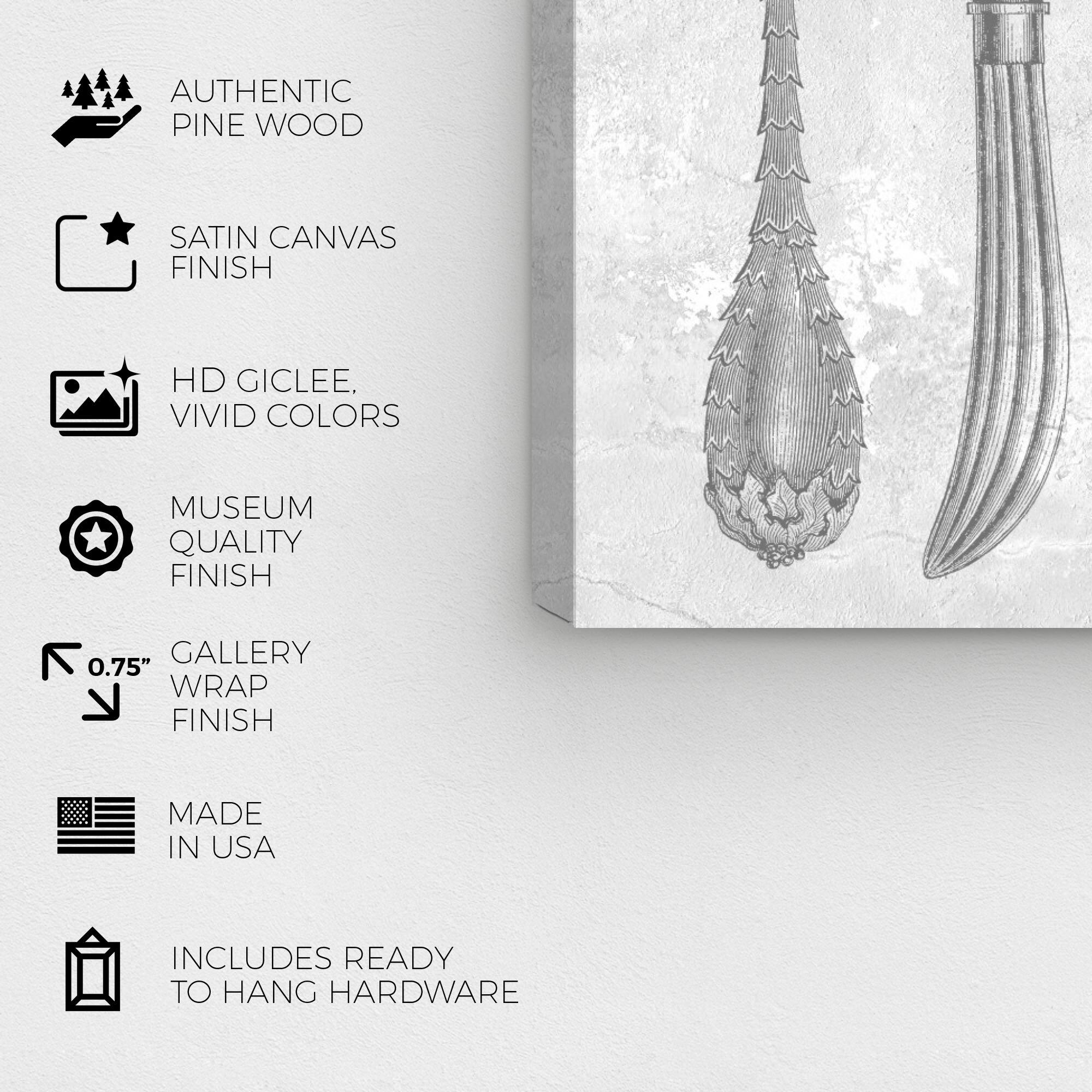 Wynwood Studio 'Dinasty Cutlery Grey' Food and Cuisine Wall Art Canvas