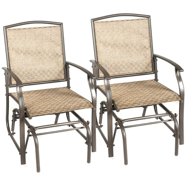 Shop Costway 2pcs Patio Swing Single Glider Chair Rocking Seating