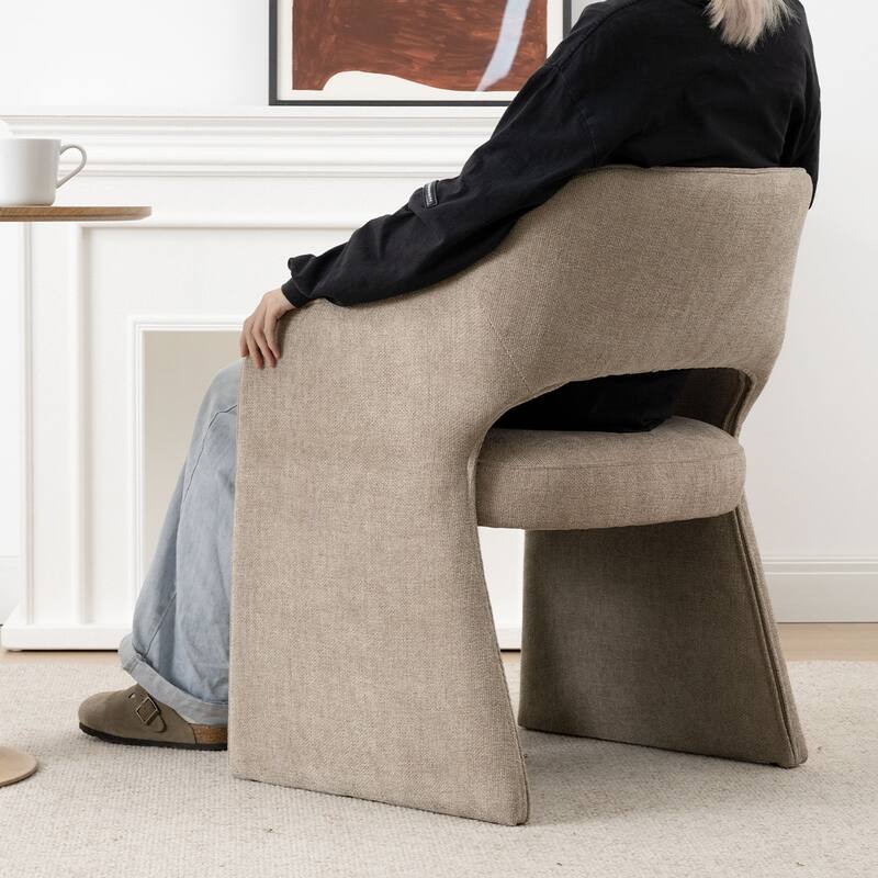 Upholstered Fabric Dining Armchair (Set of 2)