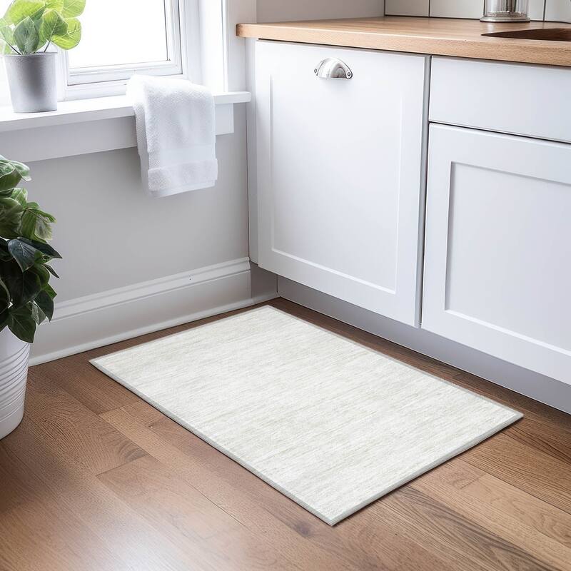 Machine Washable Indoor/ Outdoor Chantille Abstract Stripe Rug