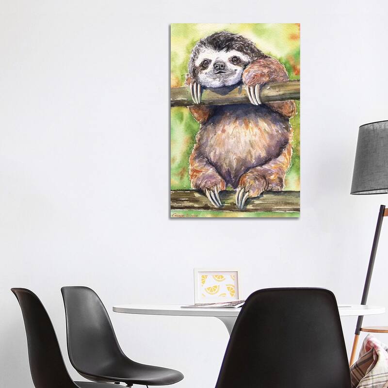 iCanvas "Sloth" by George Dyachenko Canvas Print - 40x26x1.5