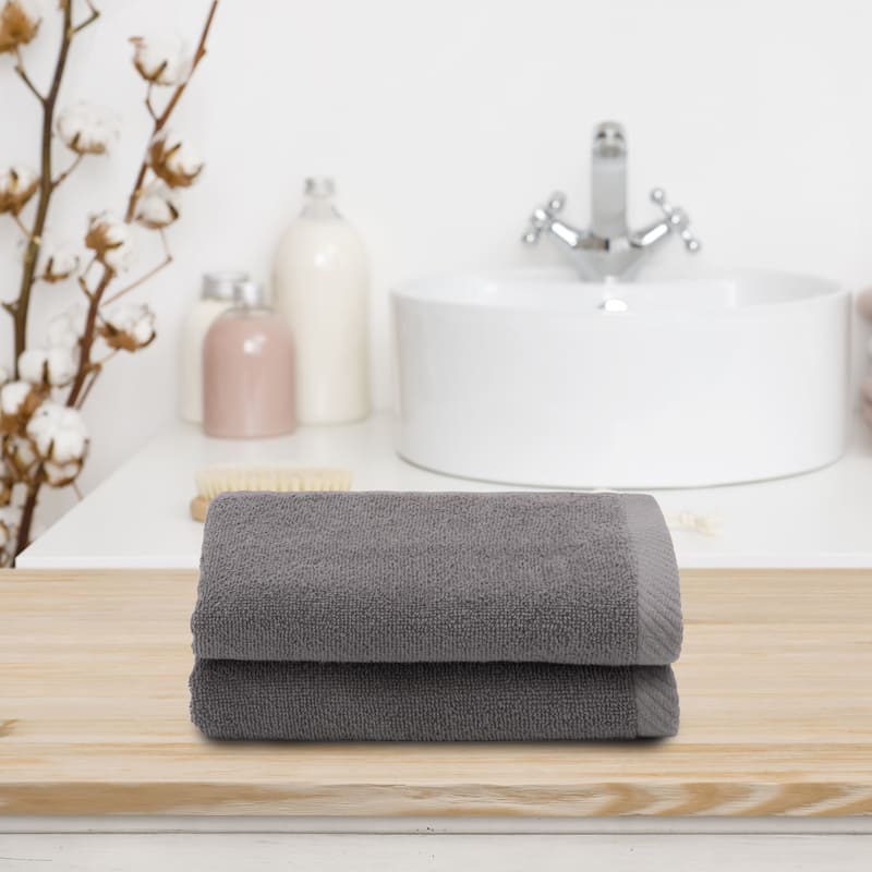 Authentic Hotel and Spa 100% Turkish Cotton Ediree Fingertip Towels - Set of 2