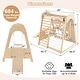 preview thumbnail 3 of 9, Costway 8-in-1 Indoor Jungle Gym Wooden Playground with Climbing Wall, - Natural - See Details