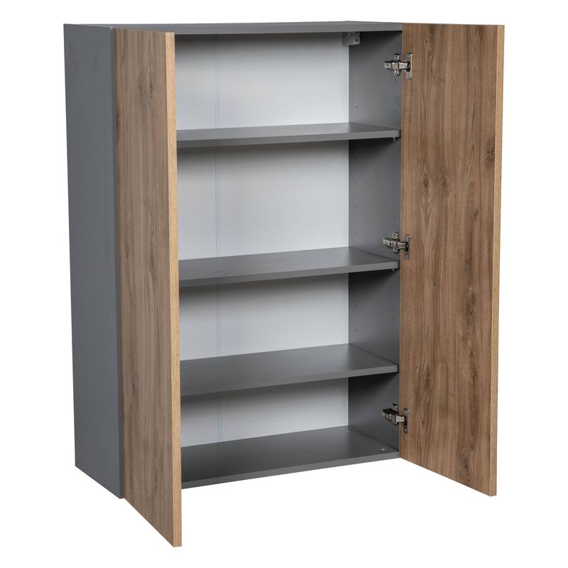 30" x 42" Wall Cabinet-Double Door-Grey - 30 x 42 x 12