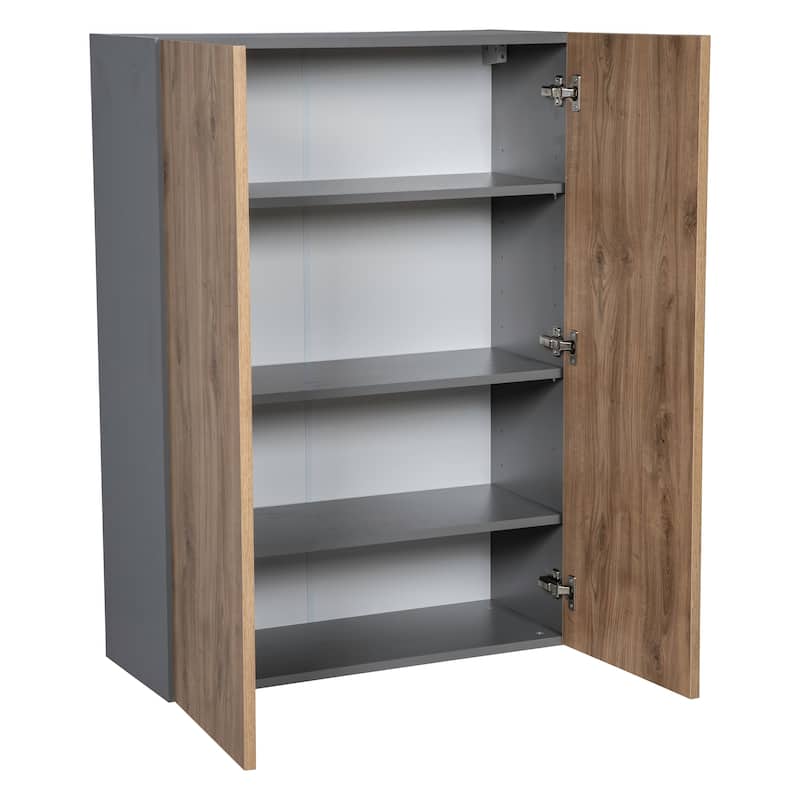 36" x 42" Wall Cabinet-Double Door-Grey - 36 x 42 x 12