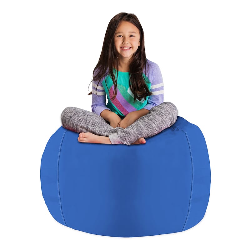 Kids' Stuffed Animal Storage Bean Bag Chair Cover or Toy Organizer