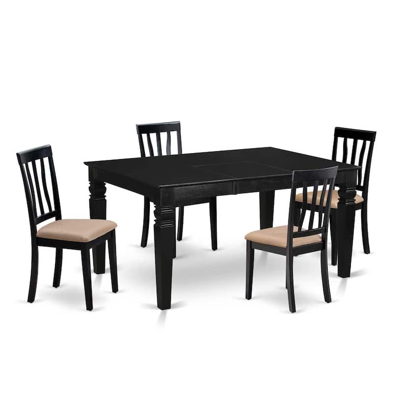 Dinette Table Set with Chairs - Kitchen Dining Room Table Set - 7 Piece Wood Table & Chairs
