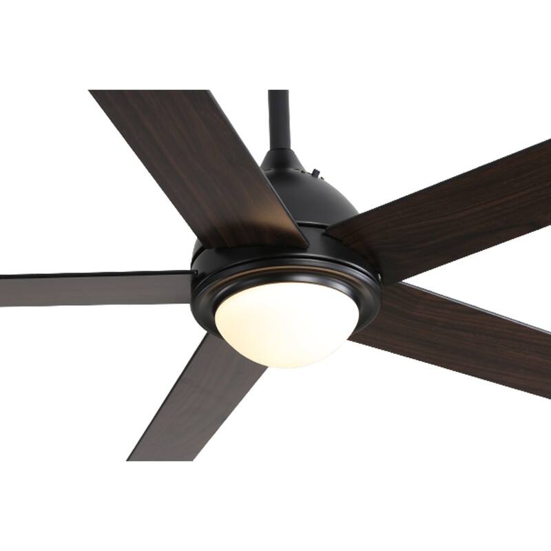 52" Plywood Ceiling Fan with Light and Remote Reversible Quiet AC Motor Dimmable LED Dual Color Blade