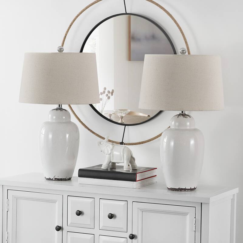 SAFAVIEH Lighting Jinan 22-inch LED Table Lamp (Set of 2) - 13" W x 13" L x 21.5" H - 16"W x 16"D x 26"H
