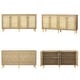 preview thumbnail 10 of 9, Anmytek Modern 63" W 4-Door Large Sideboard Buffet Rattan Kitchen Storage Cabinet with Adjustable Shelves