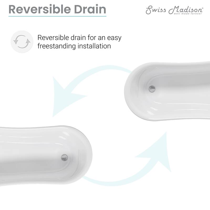 Caché Single Slipper, Clawfoot Soaking Acrylic Bathtub