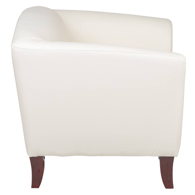 LeatherSoft Chair with Wood Feet - 33.5"W x 31"D x 29"H