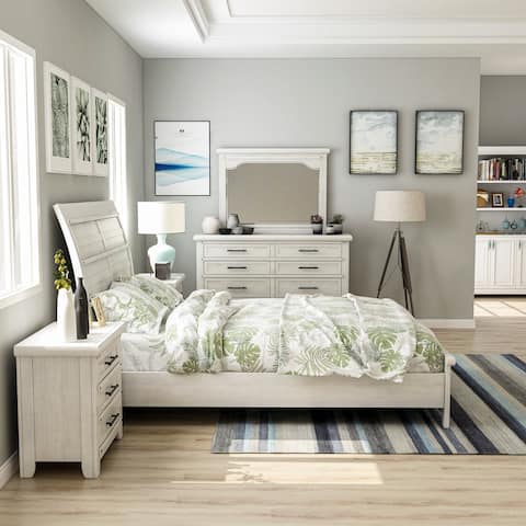 Furniture of America Tiwo Farmhouse White 5-piece Bedroom Set