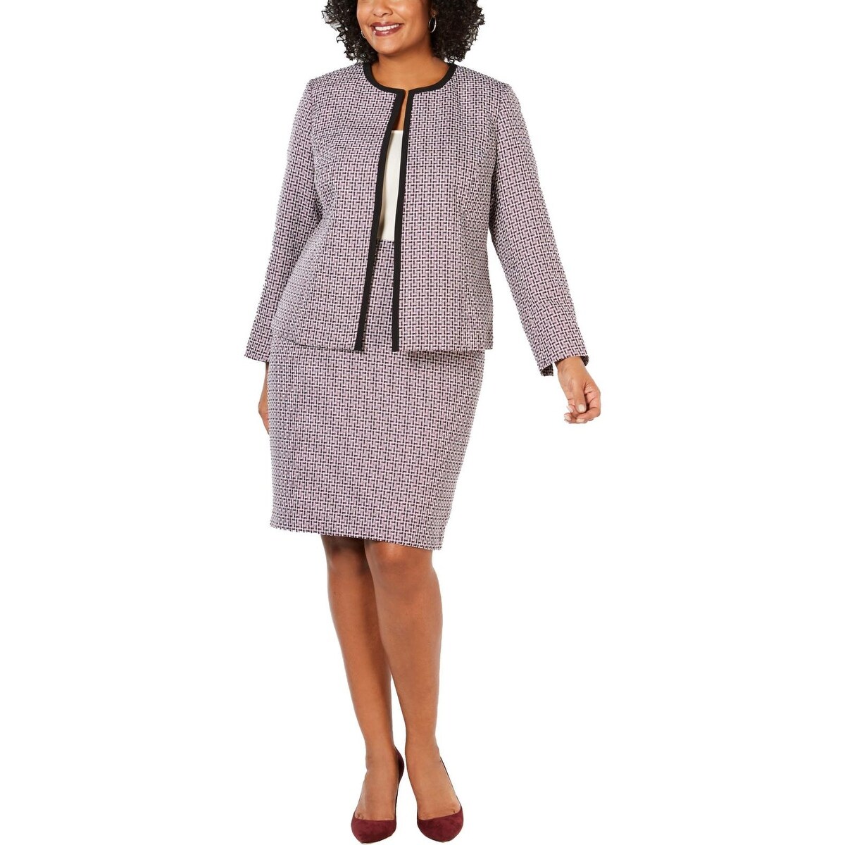 Shop Le Suit Womens Plus Skirt Suit Professional Business Wear