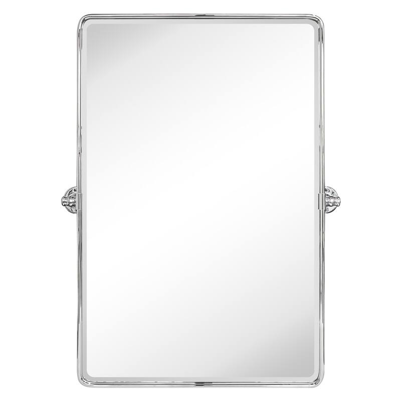 Woodvale Rectangle Metal Wall Mirrors - Chrome - 23" x 35"
