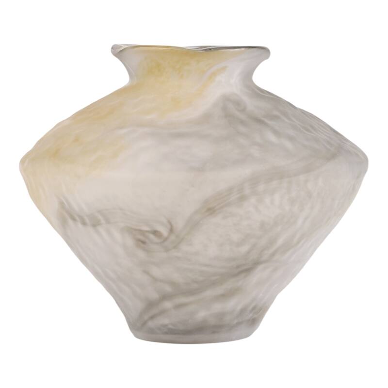Glass Decorative Vase Contemporary Swirl Flower Pattern Centerpiece