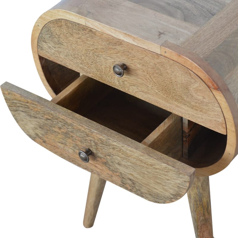 Artisan Furniture Solid Wood Circular Nightstand