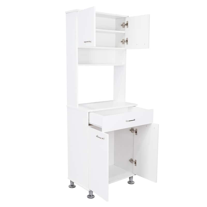 Two Door Cabinets, One Drawer, Four Adjustable Metal Legs