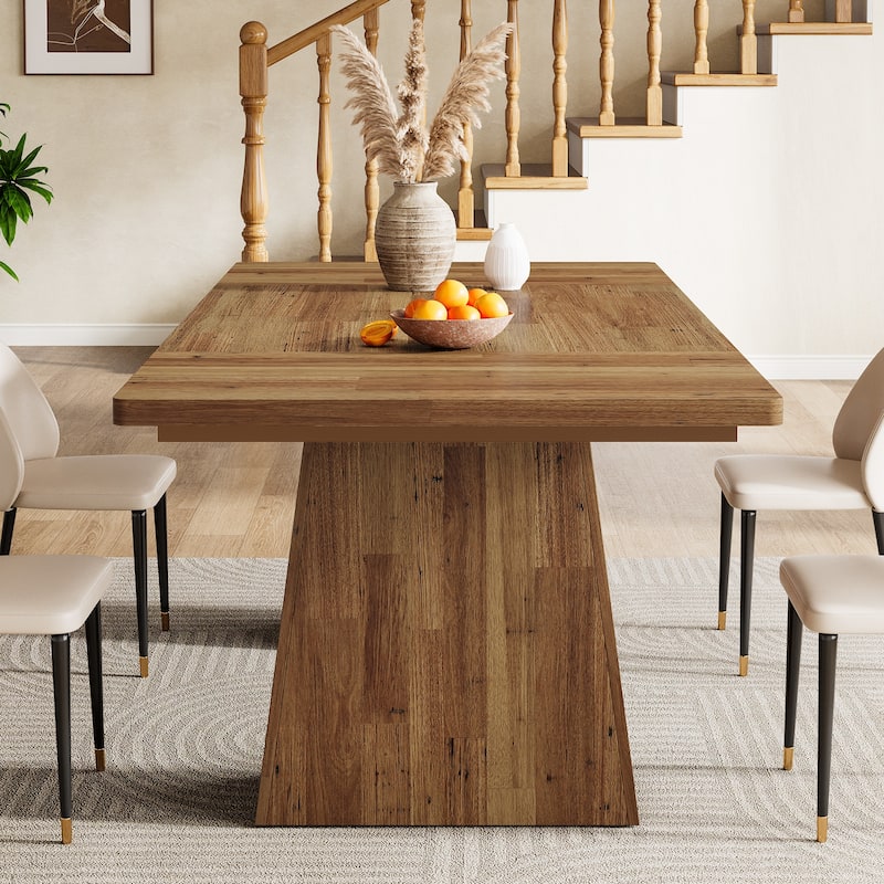 63-inch Rustic Wooden Dining Table for 4
