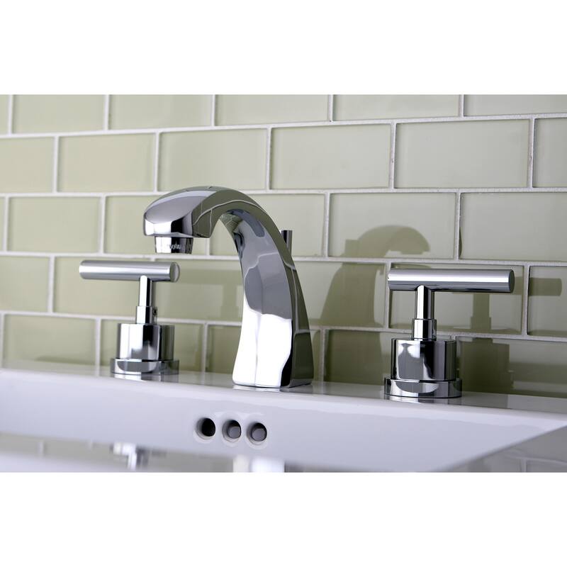 Kingston Brass Manhattan 8-inch Widespread Solid Brass Bathroom Faucet