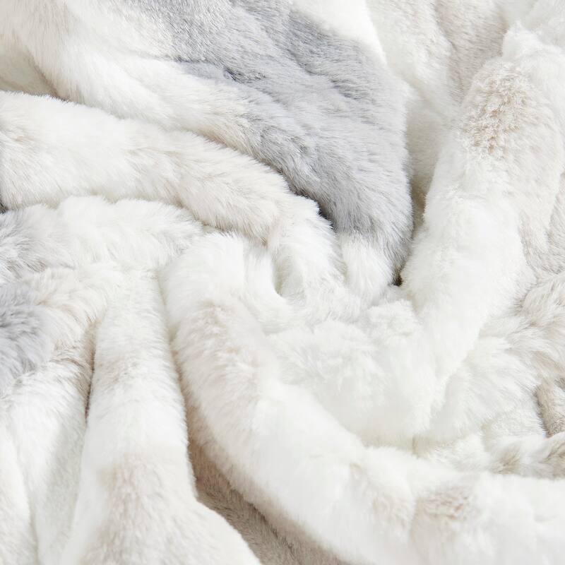 Decorative Printed fauxfur Throw Pillow Covers Set of 2, NO INSERT