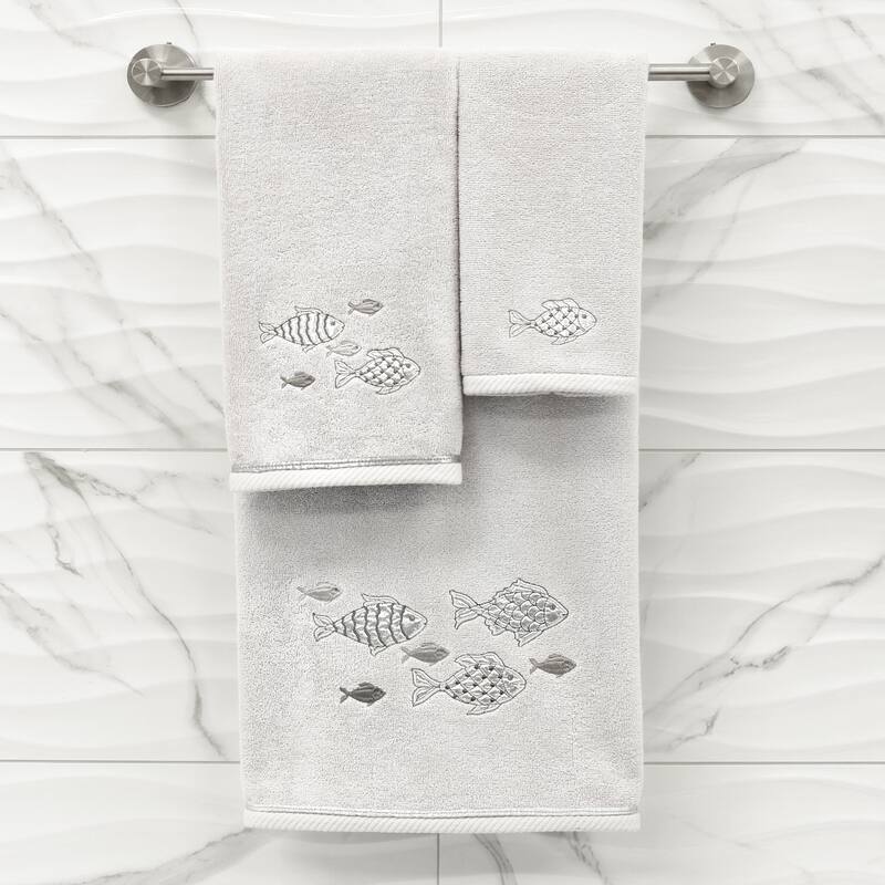 Authentic Hotel and Spa Turkish Cotton Figi 4PC Embellished Towel Set