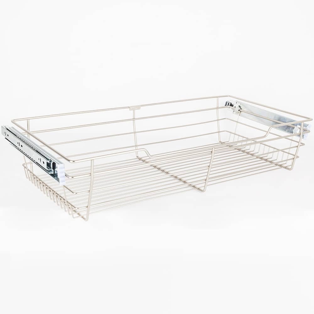 Hardware Resources 6" Tall Pull Out Wire Basket with Full Extension