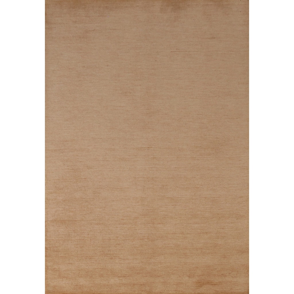 Solid Gabbeh Indian Area Rug Handmade Wool Carpet - 5'3" x 7'7"