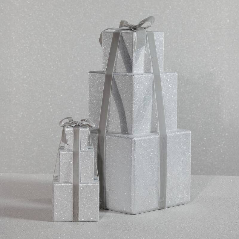 Stacked Presents Holiday Decorative Resin Figurine, 16.5" Tall