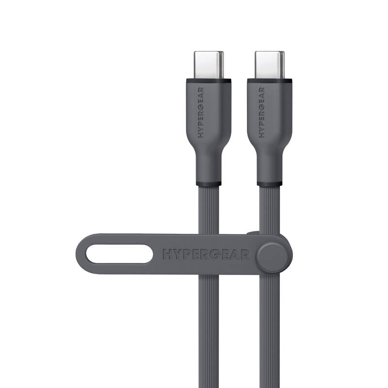 HyperGear Flexi PRO USB-C to USB-C Cable 10ft - Grey