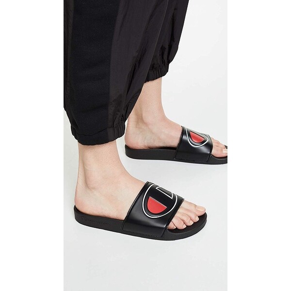champion black sandals