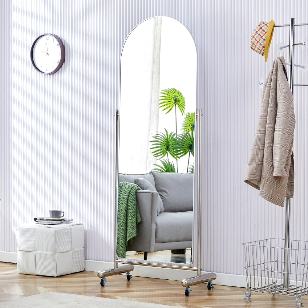 Transparent Full-Length Mirror with Pulley, Dressing Mirror, for Bedroom Foyer