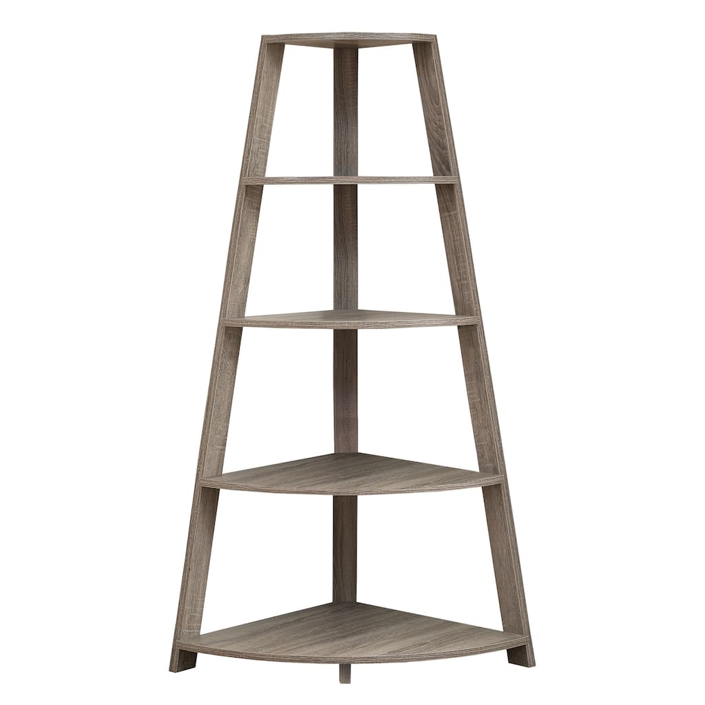 4-Tier Bookshelf Etagere Bookcase - Modern Storage Unit for Home Office Bedroom - White Finish 60" - 60