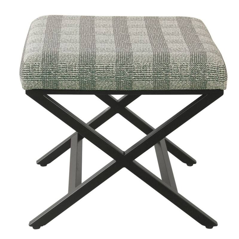 Porch & Den Boucher Modern Metal X-base Square Ottoman