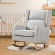 preview thumbnail 38 of 60, HOMYKA 27.56" Wide Rocking Chair for Nursery with Solid Wood Leg