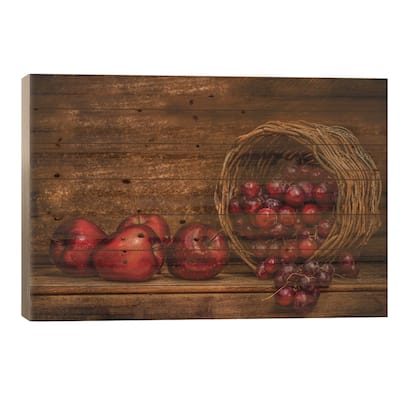 Red Print On Wood by Margareth Perfoncio - Multi-Color