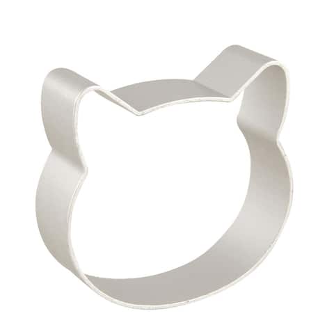 Cartoon Cat Head Design Cookie Biscuit Cutter Cake Mold Kitchenware - Silver - 2.2" x 2.1" x 0.7" (L*W*H)