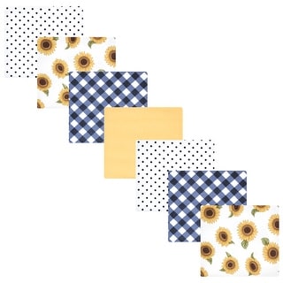 Hudson Baby Infant Girl Cotton Flannel Receiving Blankets Bundle, Sunflower, One Size - Sunflower - One Size