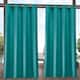 ATI Home Indoor/Outdoor Solid Cabana Grommet Top Curtain Panel Pair - 54x84 - Dark Teal