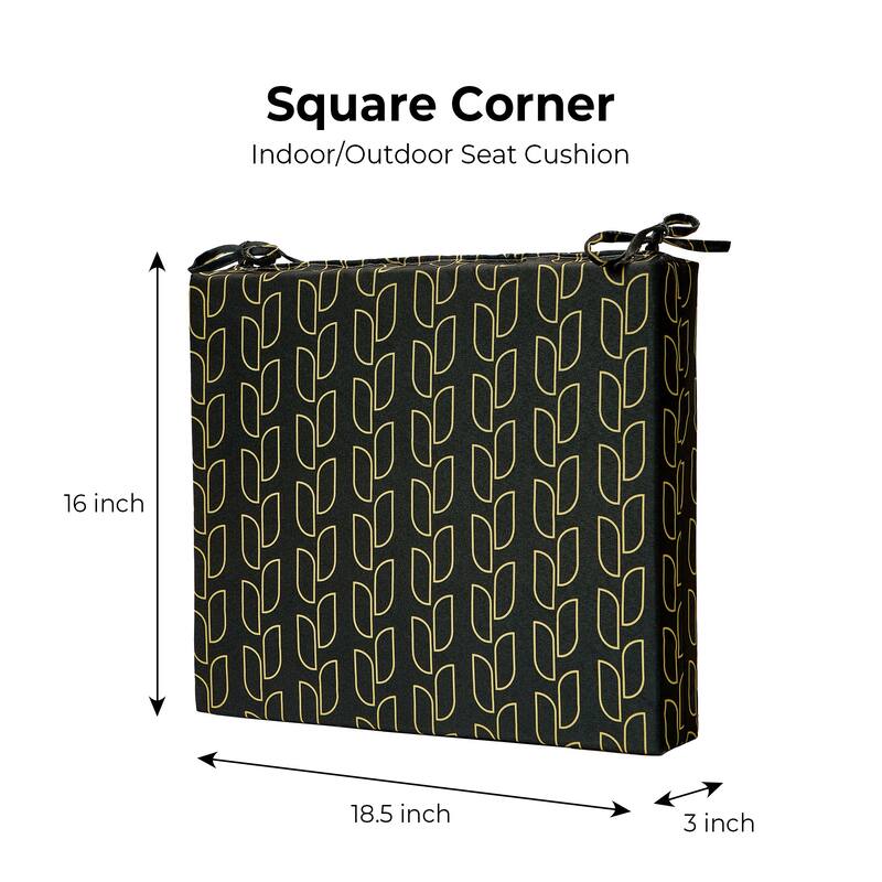 Set of 4 Solid Soft Outdoor Patio Deep Seat Cushion