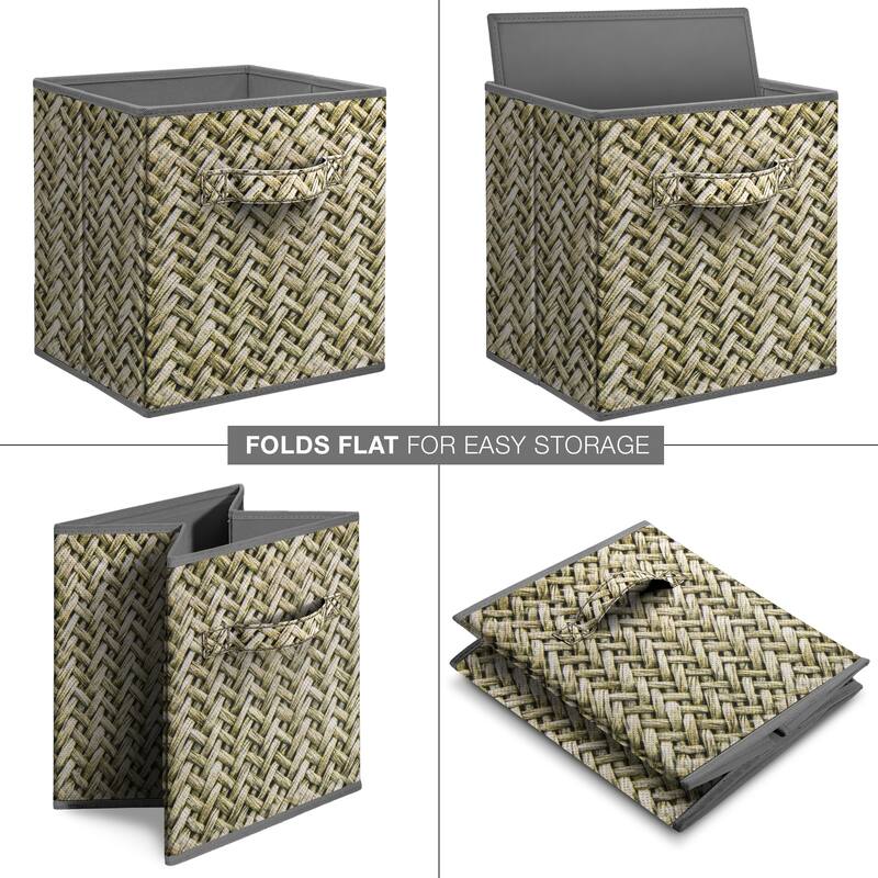 Sorbus 11" Foldable Storage Cube Basket - Single Pack - 10.5" L x 10.5" W x 11" H