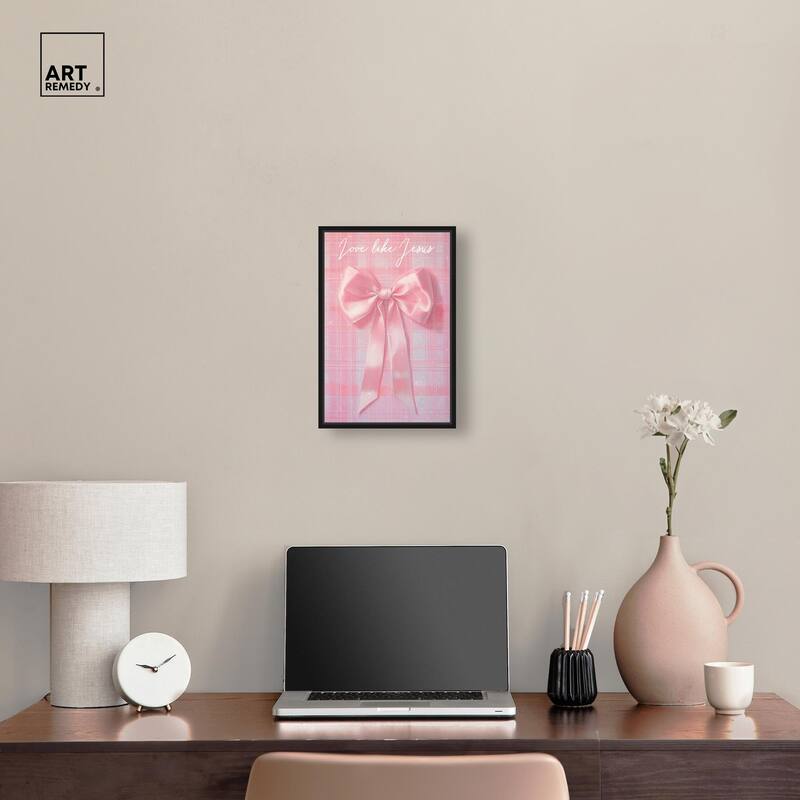 Love Like Jesus Bow Canvas by Art Remedy