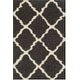 preview thumbnail 101 of 162, SAFAVIEH Dallas Shag Giusy Trellis 1.5-inch Thick Rug 4' x 6' - Dark Grey/Ivory - Rectangle