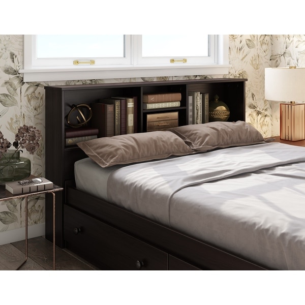 Queen size headboard sales bookcase