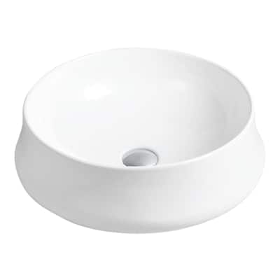 Karran Valera 18" Vitreous China Vessel Bathroom Sink in White