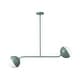 preview thumbnail 4 of 11, 39" W Modern Asymmetric Green Pendant for Kitchen Island with Milk Glass Globe Shade - 38.6 in. W x 13.4 in. H x 7.5 in. D