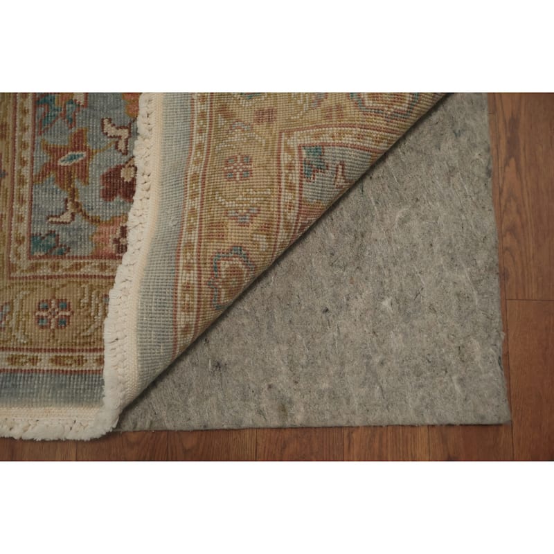 Hand Knotted Oriental 100% Wool Carpet Traditional All-Over Navy Blue & Blues Ziegler Area Rug - 3' 9'' X 2' 0''